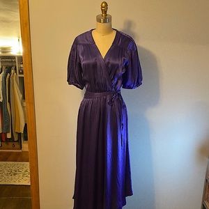 Maeve Katrina Midi Wrap XS Purple - Anthropologie